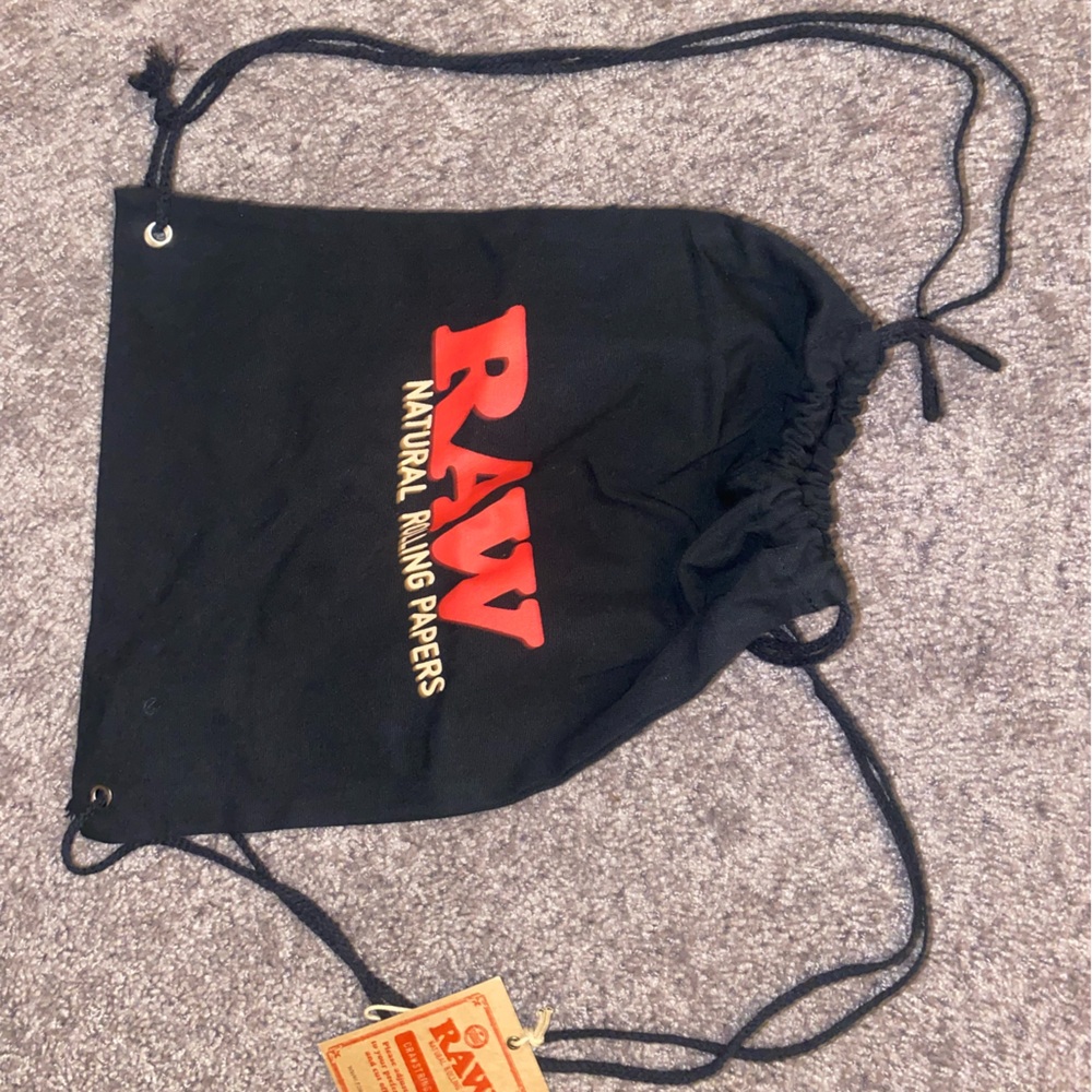 RAW Black Drawstring Backpack - Picture 3 of 3